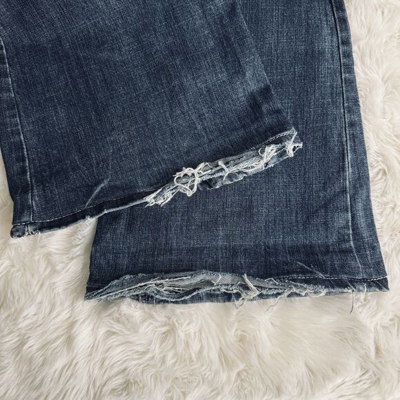 Vanity Dakota Low Rise Flared Jeans 30 (36x31) Hemmed Blue Denim Womens - Picture 8 of 9